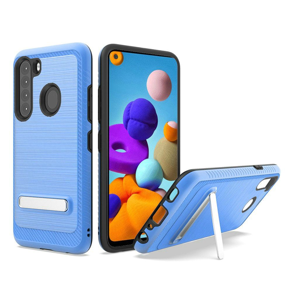 GSA Brushed Case Kickstand for Samsung Galaxy A21 Dark Blue