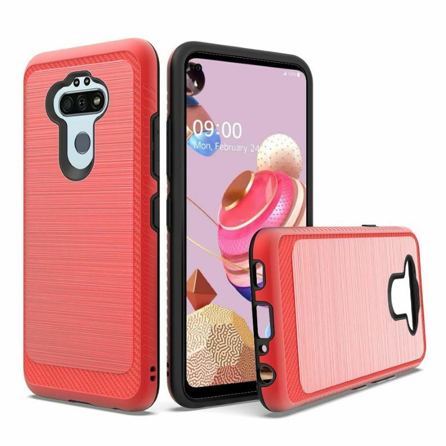 GSA Slim Brushed Case w/Edge Design for LG Aristo 5, Phoenix 5 - Red