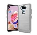 GSA Slim Brushed Case w/Edge Design for LG Aristo 5 Phenix 5 - Silver