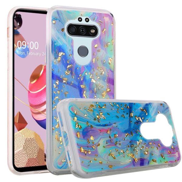 GSA Gold Flake Marble Candy Case for LG Aristo 5 - Colorful Galaxy