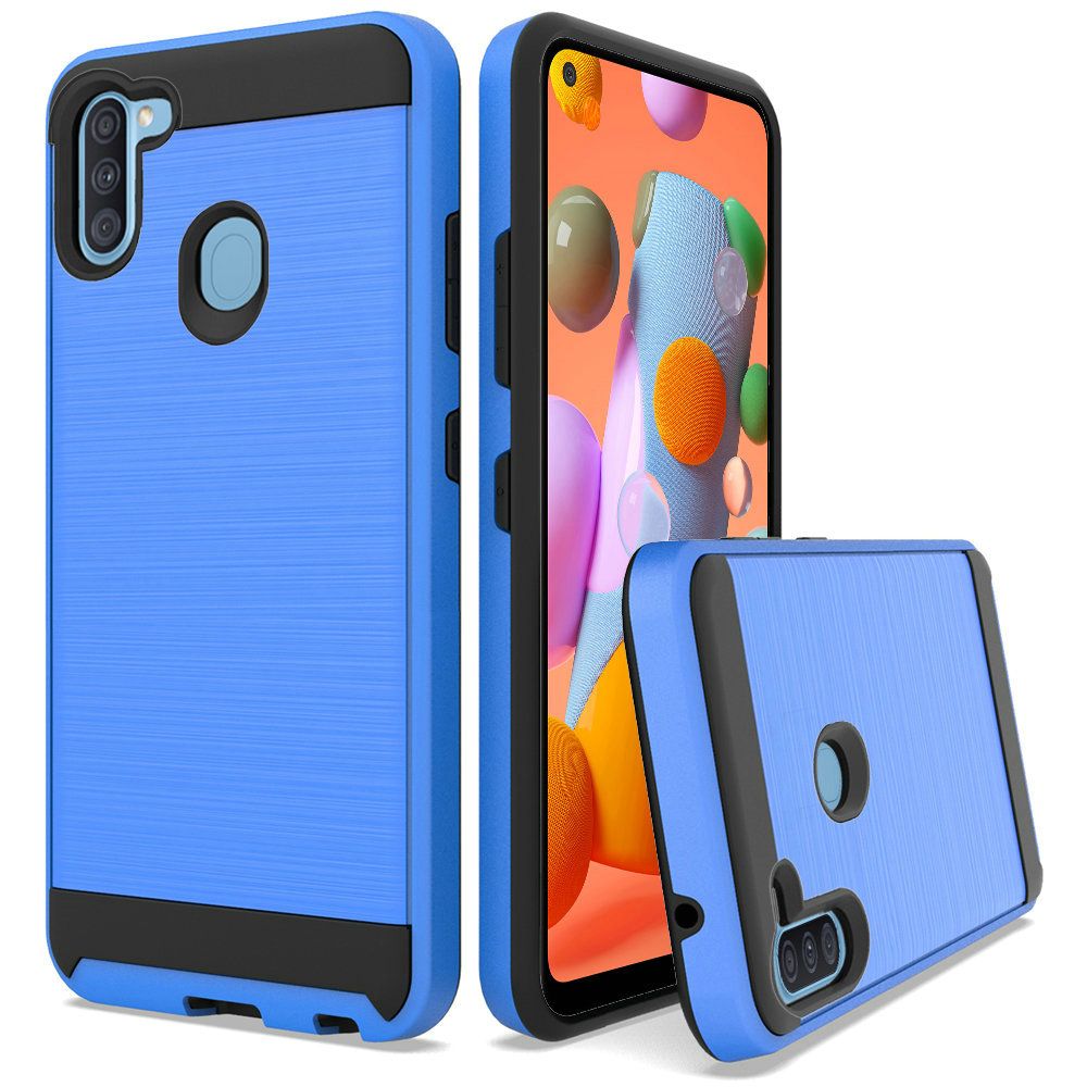 GSA Brushed Hybrid Case for Samsung Galaxy A11 - Blue/Black