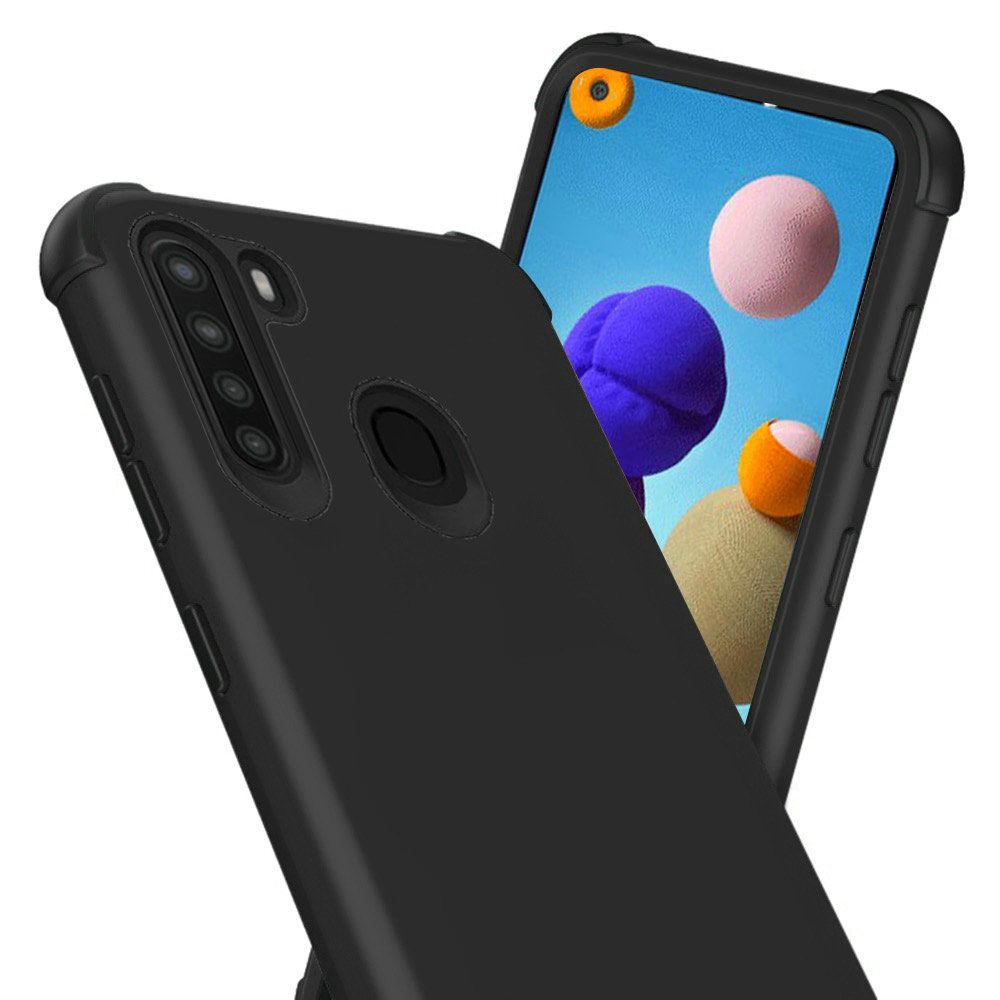 GSA Tough Shockproof Hybrid Case for Samsung Galaxy A21 - Black