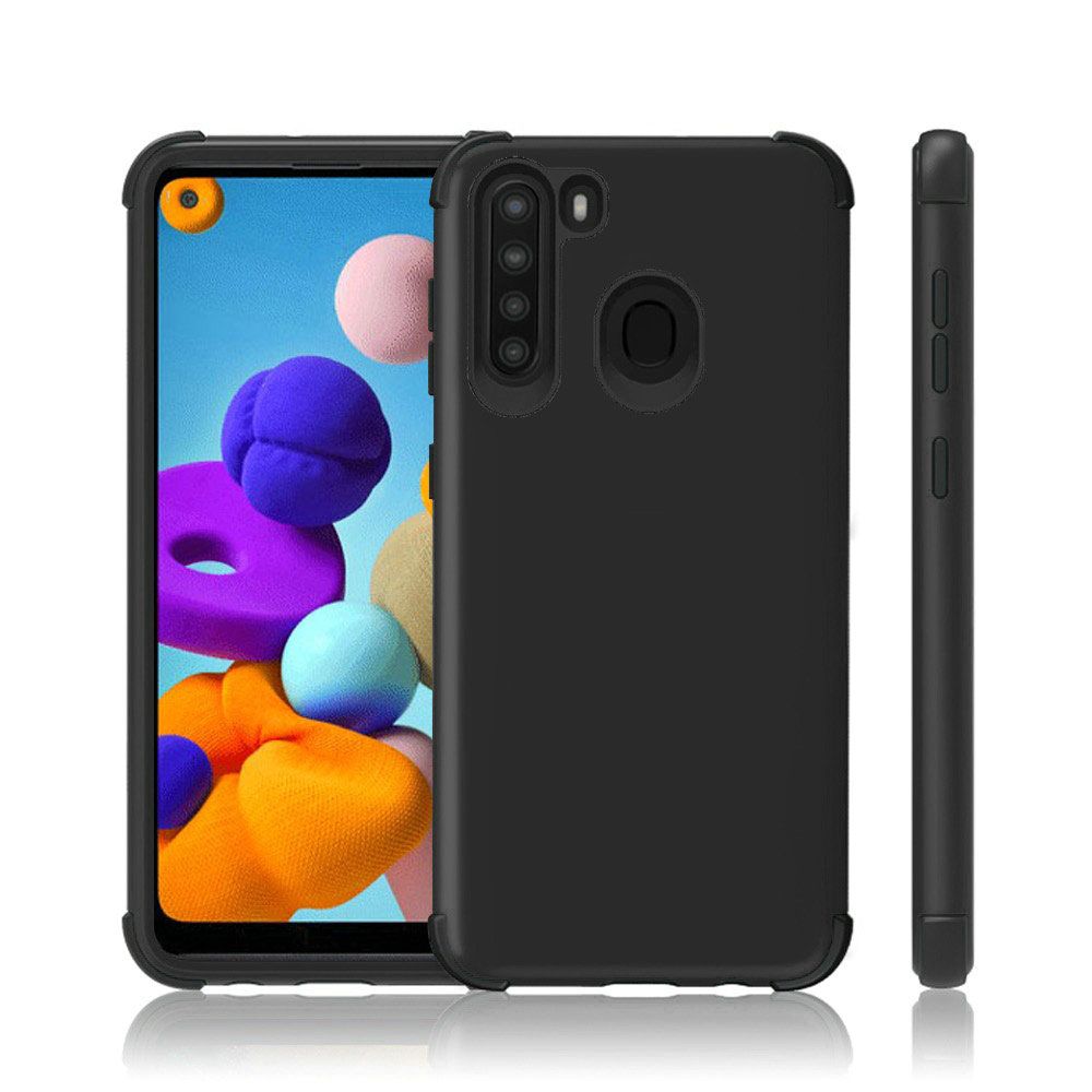 GSA Tough Shockproof Hybrid Case for Samsung Galaxy A21 - Black