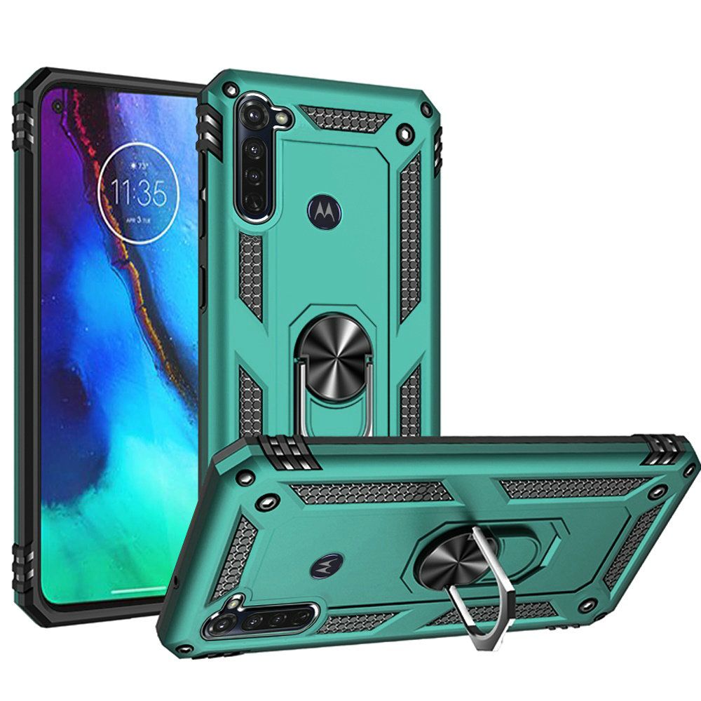 GSA Slim Shockproof Case Magnetic Ring for Moto G Stylus 2020, XT2043 - Teal