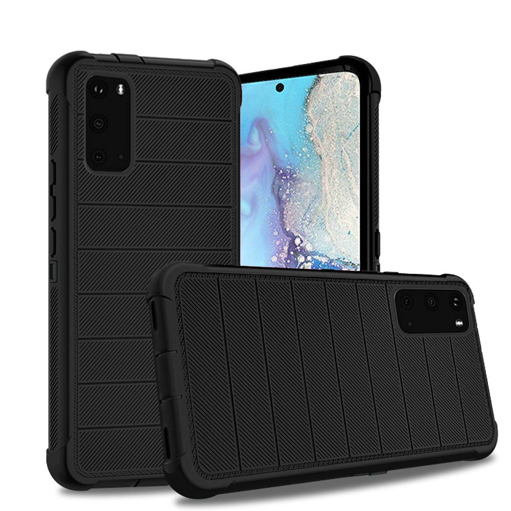 GSA Tough Textured Stripe Case for Samsung Galaxy S20 6.2" - Black