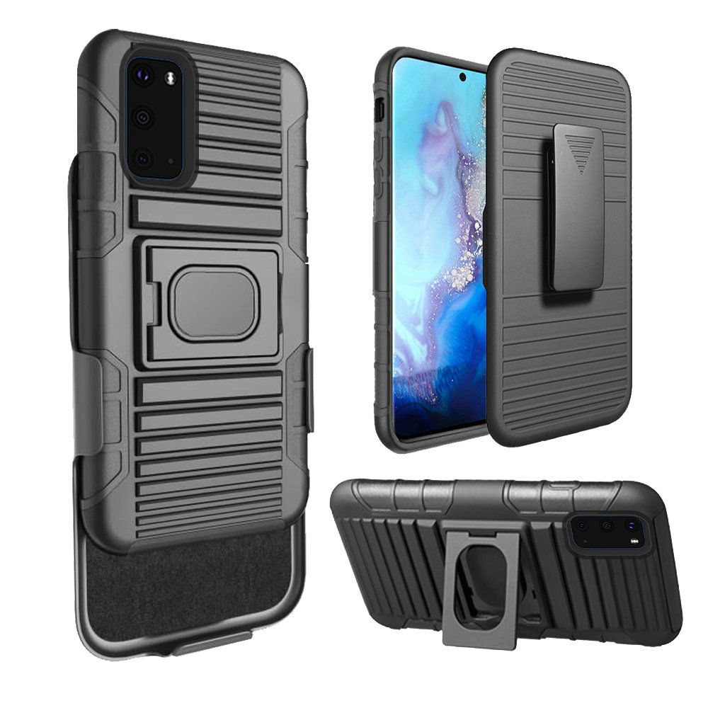 GSA Tough Holster Case Ring Stand for Samsung S20 6.2" - Black