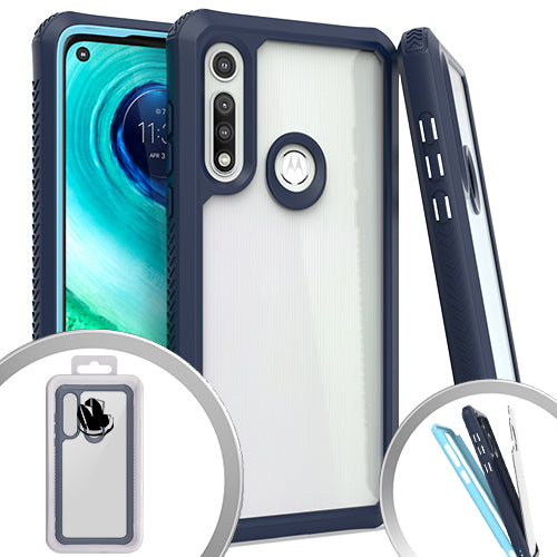 GSA Pro Skin 3 in 1 Case for Motorola Moto G Fast - Clear/Blue