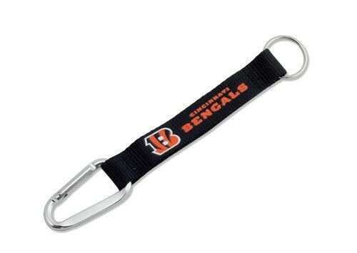 Aminco NFL Cincinnati Bengals Black Carabiner Lanyard Keychain