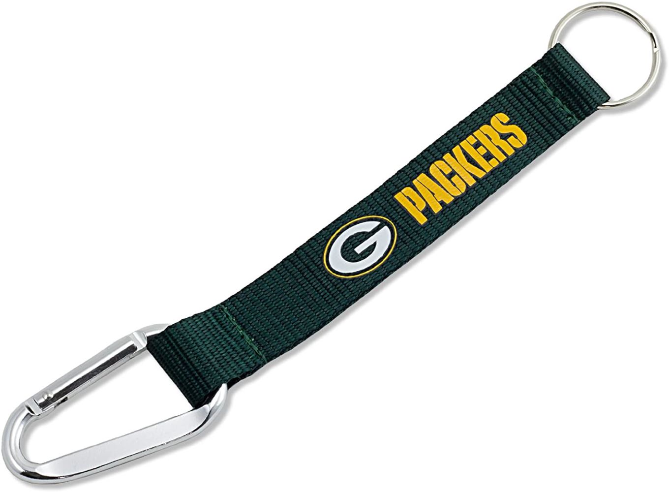 Aminco NFL Officially Licensed Green Bay Packers Carabiner Lanyard Keychain