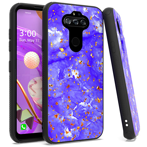 GSA Gold Flake Marble Candy Case for LG Aristo 5 - Purple