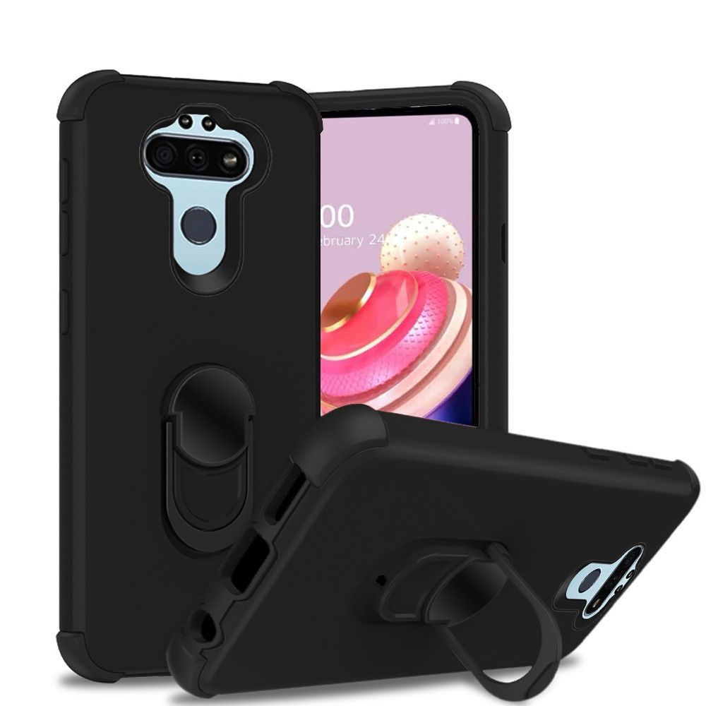 GSA Sleek Hybrid Case w/Ring Stand for LG Aristo 5 - Black