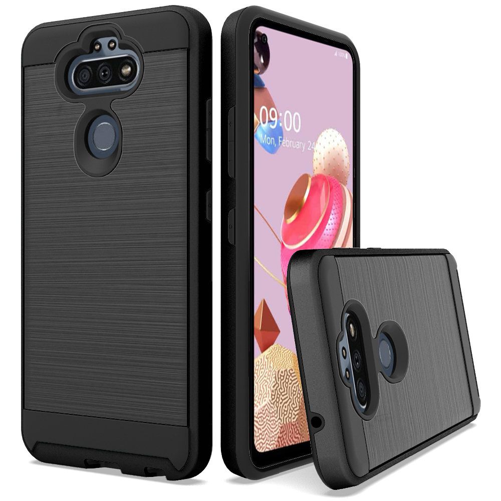 GSA Brushed Hybrid Case for LG Aristo 5, Fortune 3 - Black