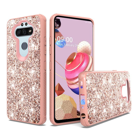 GSA Glitter Bling Candy Case for LG Aristo 5 - Rose Gold
