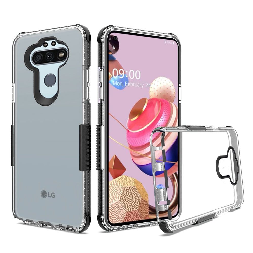 GSA Premium Side Spine Bumper Case for LG Aristo 5 - Clear/Black