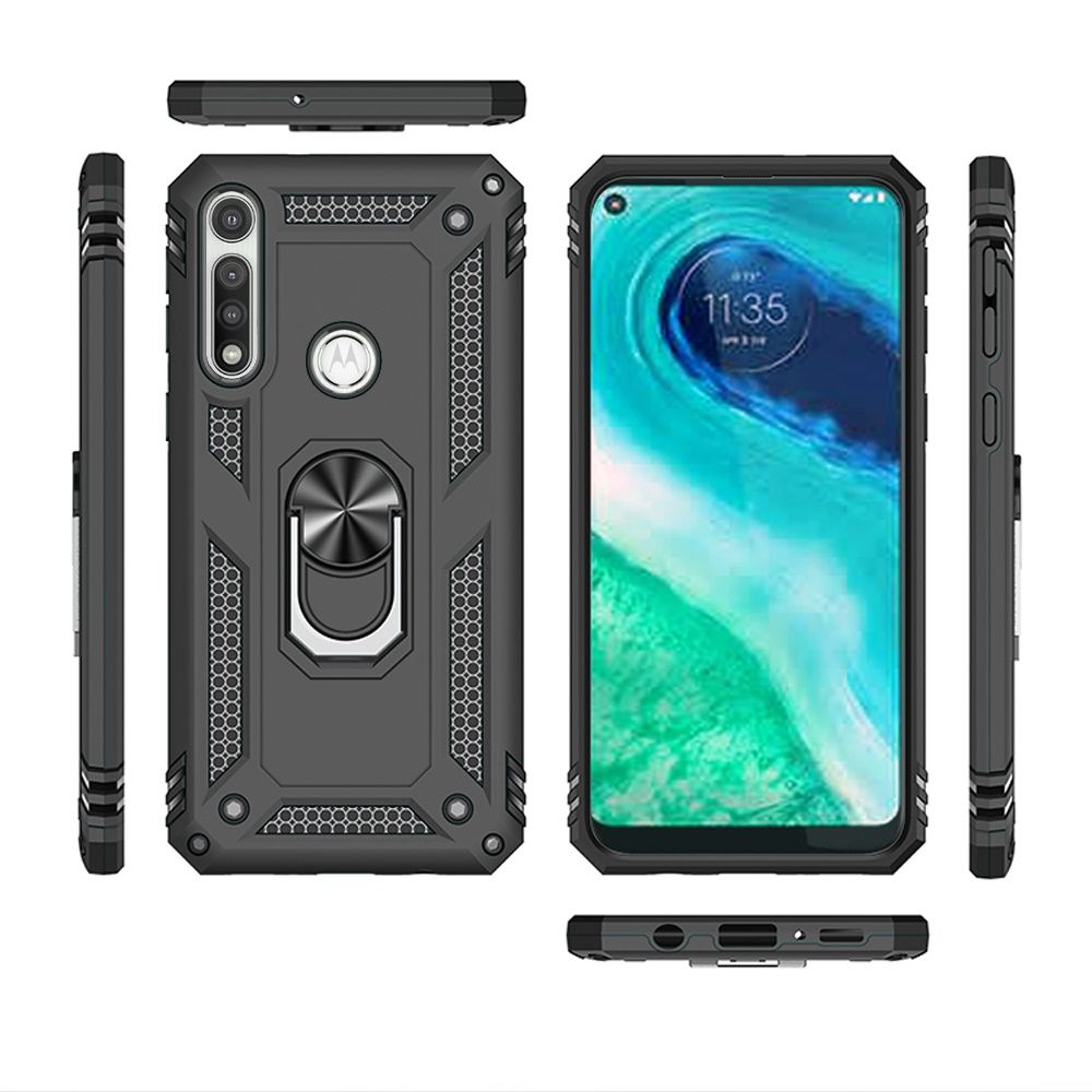 GSA Slim Shockproof Case w/Magnetic Ring for Motorola Moto G Fast - Gray