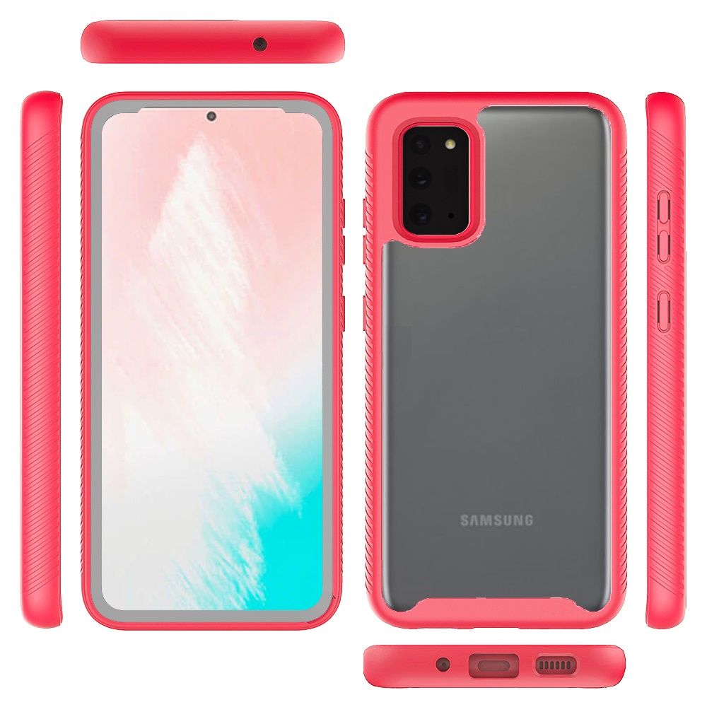 GSA Shockproof Bumper Case for Samsung Galaxy Note 20 - Clear/Red