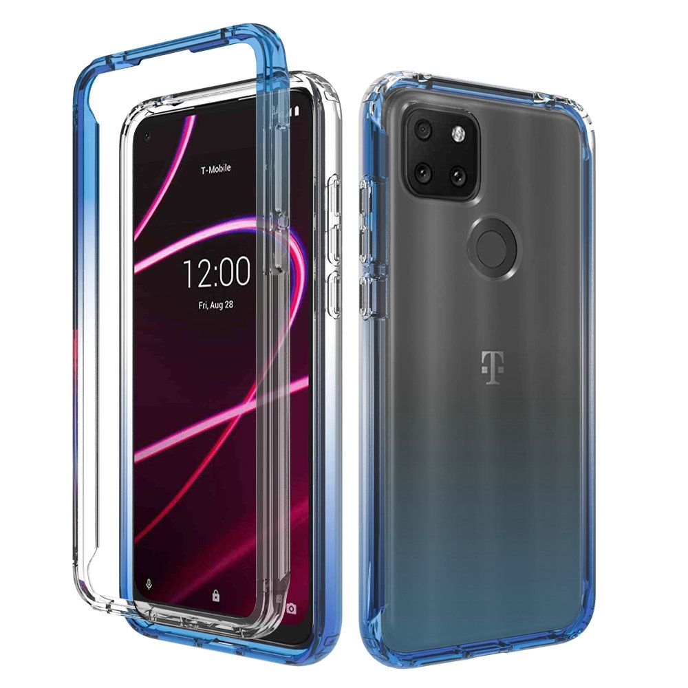 GSA Two Tone Transparent Shockproof Case for Revvl 5g, T790 Blue