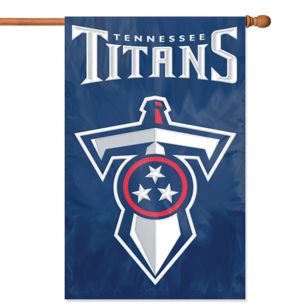 Party Animal NFL Tennessee Titans Applique Banner Flag 44x28