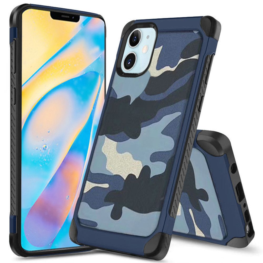 GSA Tough Shockproof Case For iPhone 12 Mini (5.4") Camo Blue