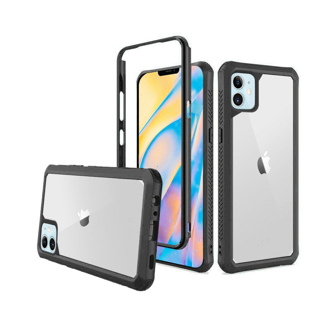 GSA Novel Transparent Shockproof Case For iPhone 12 Mini (5.4") Clear/Black