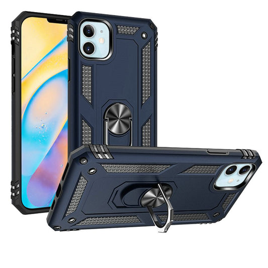 GSA Hybrid Magnetic Case Ring Kickstand for iPhone 12 Mini (5.4")Blue/Black