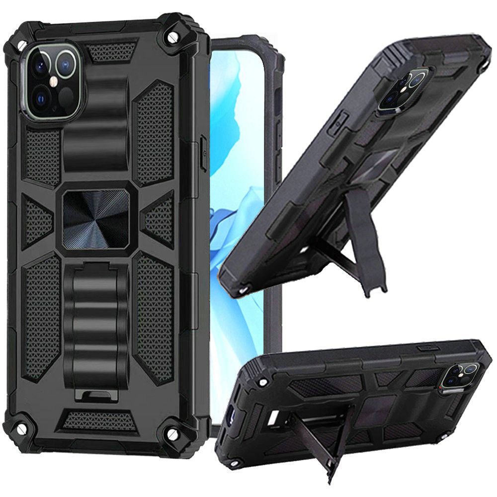 GSA Machine Magnetic Kickstand Case For iPhone 12/12 Pro (6.1") - Black