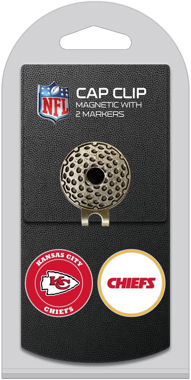 Team Golf NFL Kansas City Chiefs Golf Cap Clip with 2 Magnetic Markers