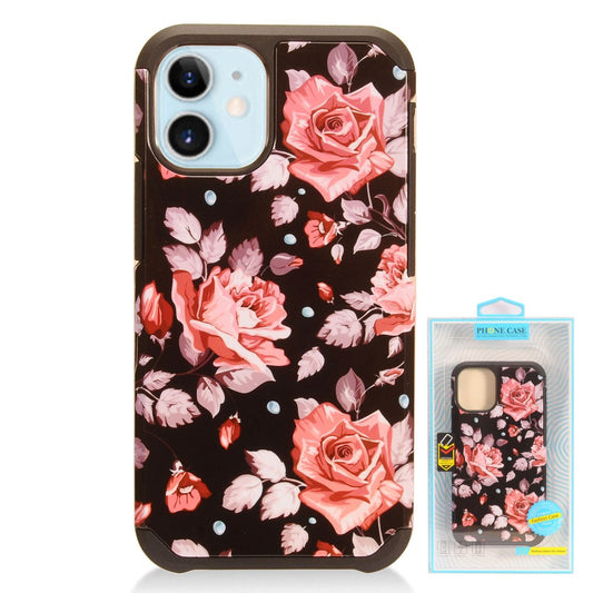 GSA Hybrid Image Hard Case For Apple iPhone 12 Mini (5.4") Pink Rose