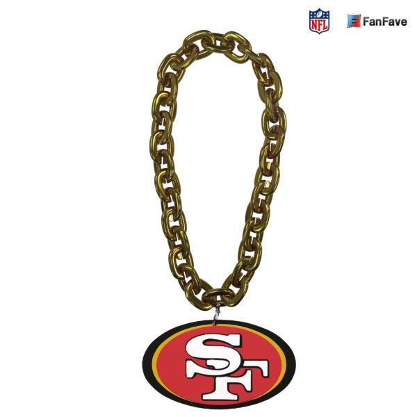 Aminco NFL Licensed San Francisco 49ers 3D Gold Fan Chain Magnet