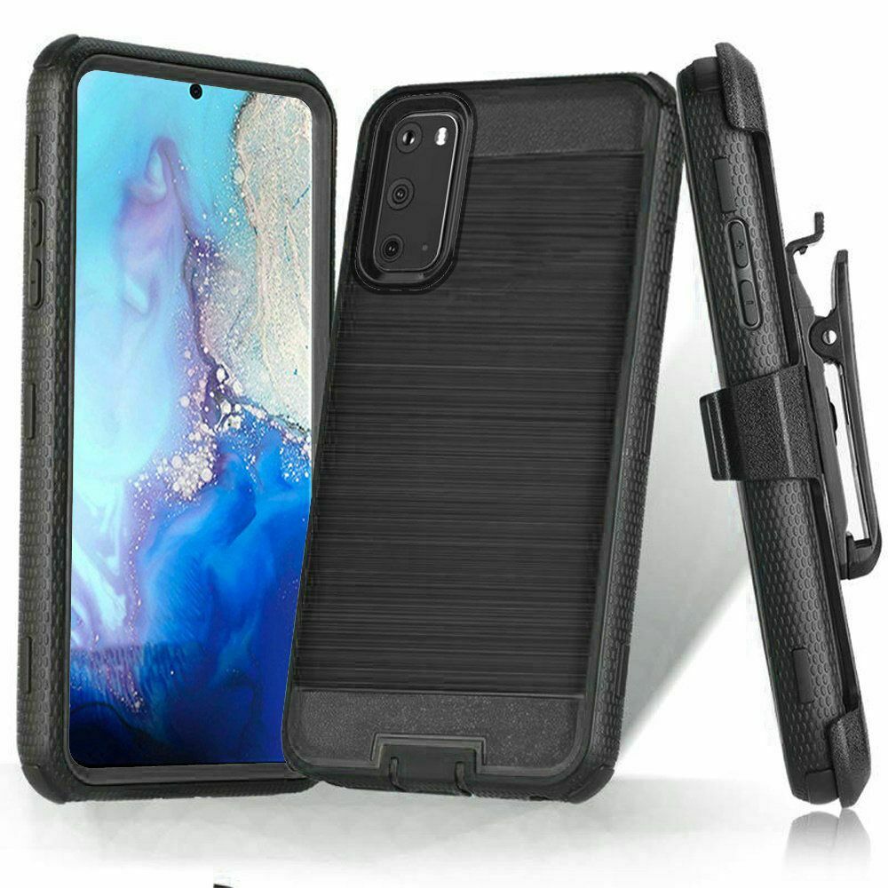 GSA Brushed Holster Case Belt Clip for Samsung Galaxy S20 (6.2") Black