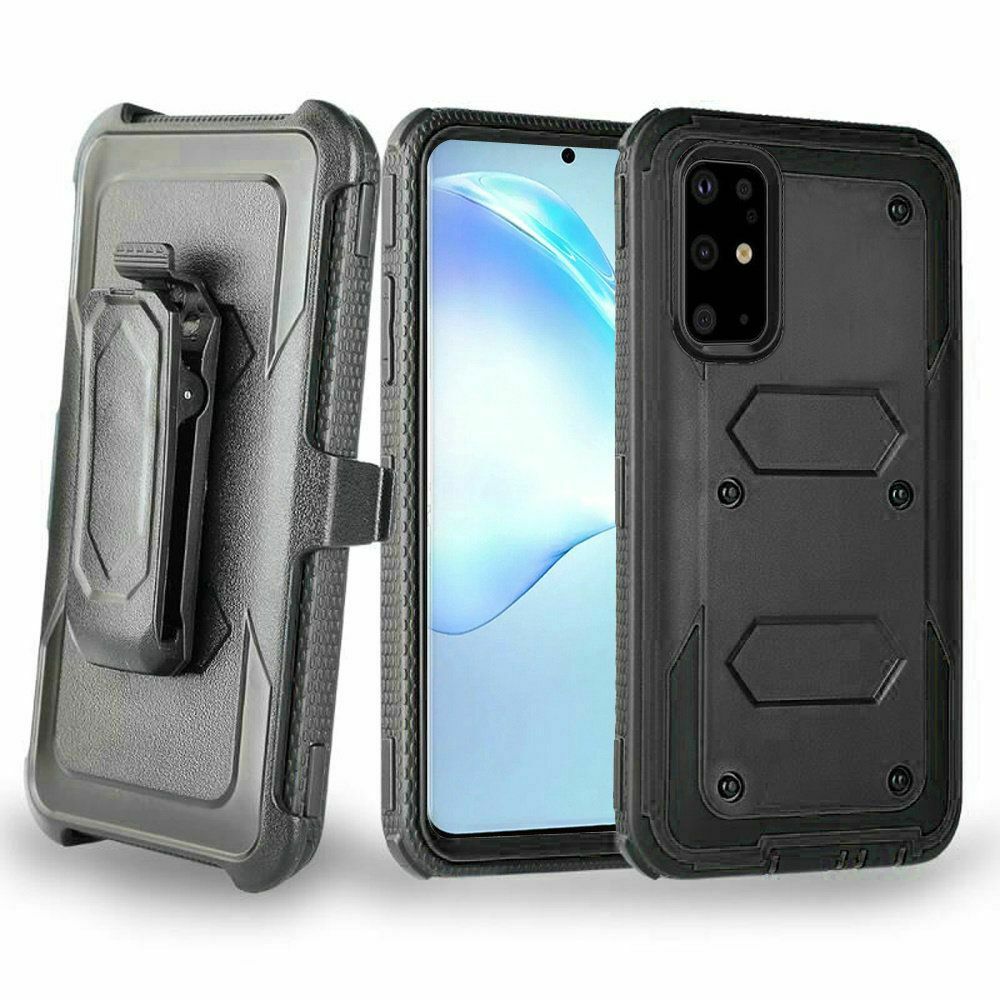 GSA Hexagon Holster Case w/Kickstand for Samsung Galaxy S20 Plus - Black