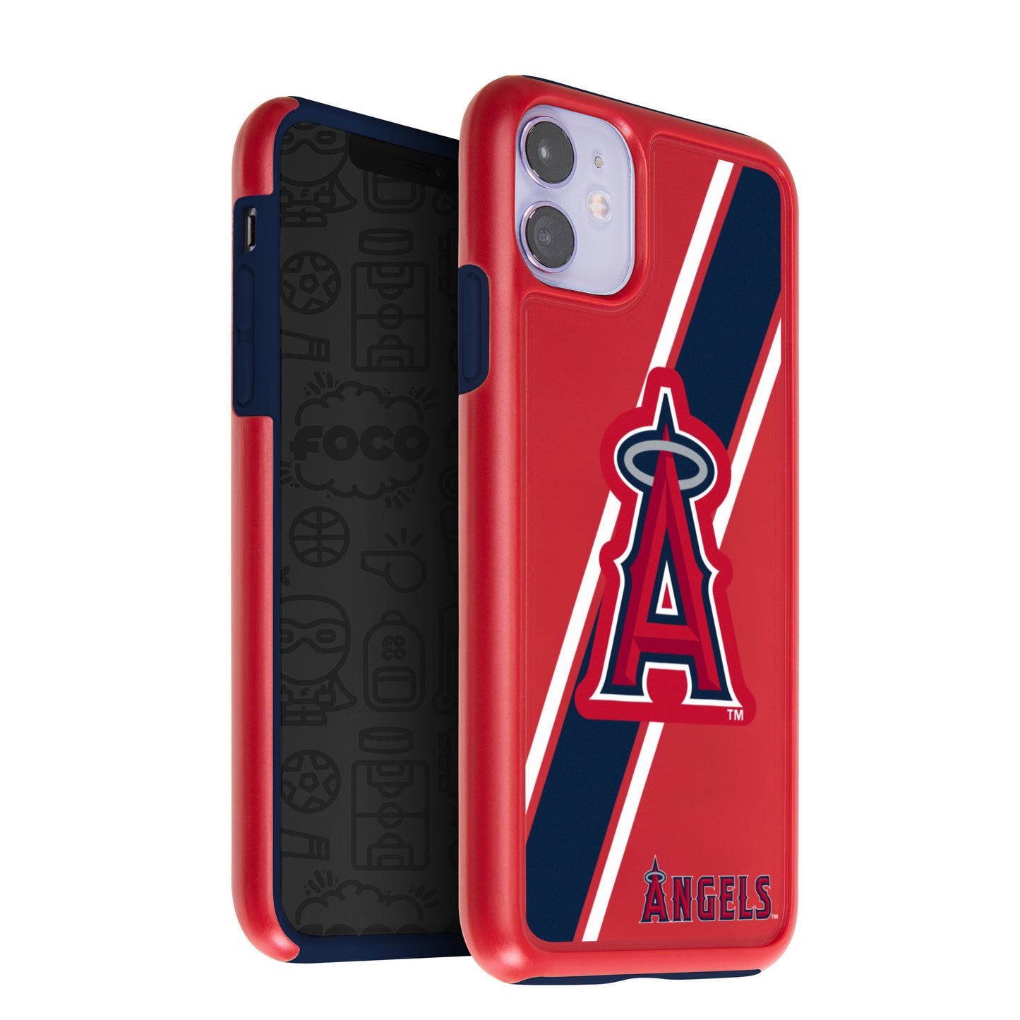 FOCO MLB Licensed Los Angeles Angels Dual Hybrid Case for iPhone 11 & XR (6.1")