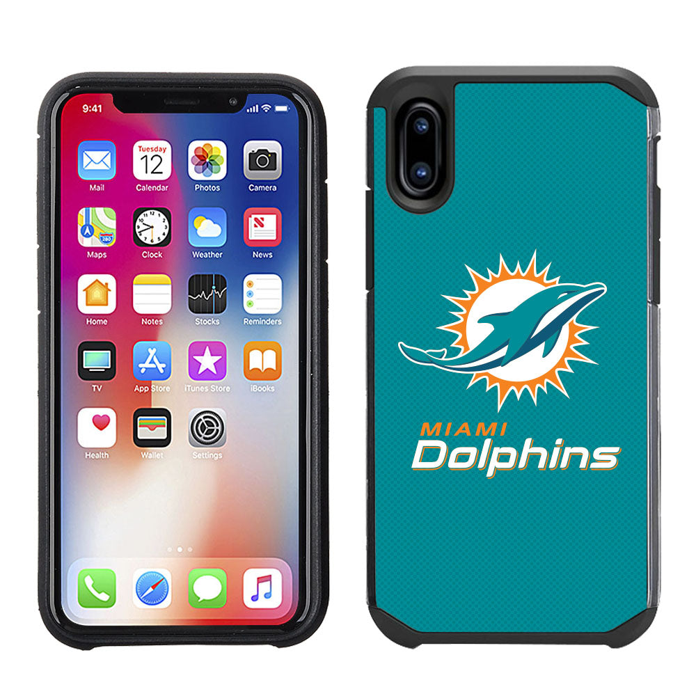 PBG NFL Miami Dolphins Textured Case for Apple iPhone X, XS (5.8")