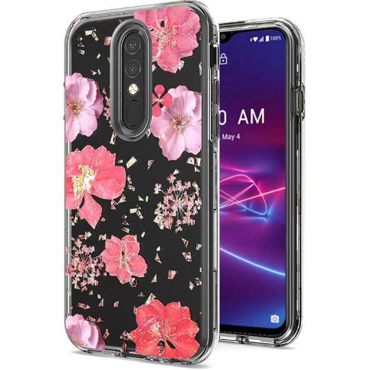 GSA Floral Garden Glitter Candy Case For Coolpad Legacy Brisa - Pink Flowers