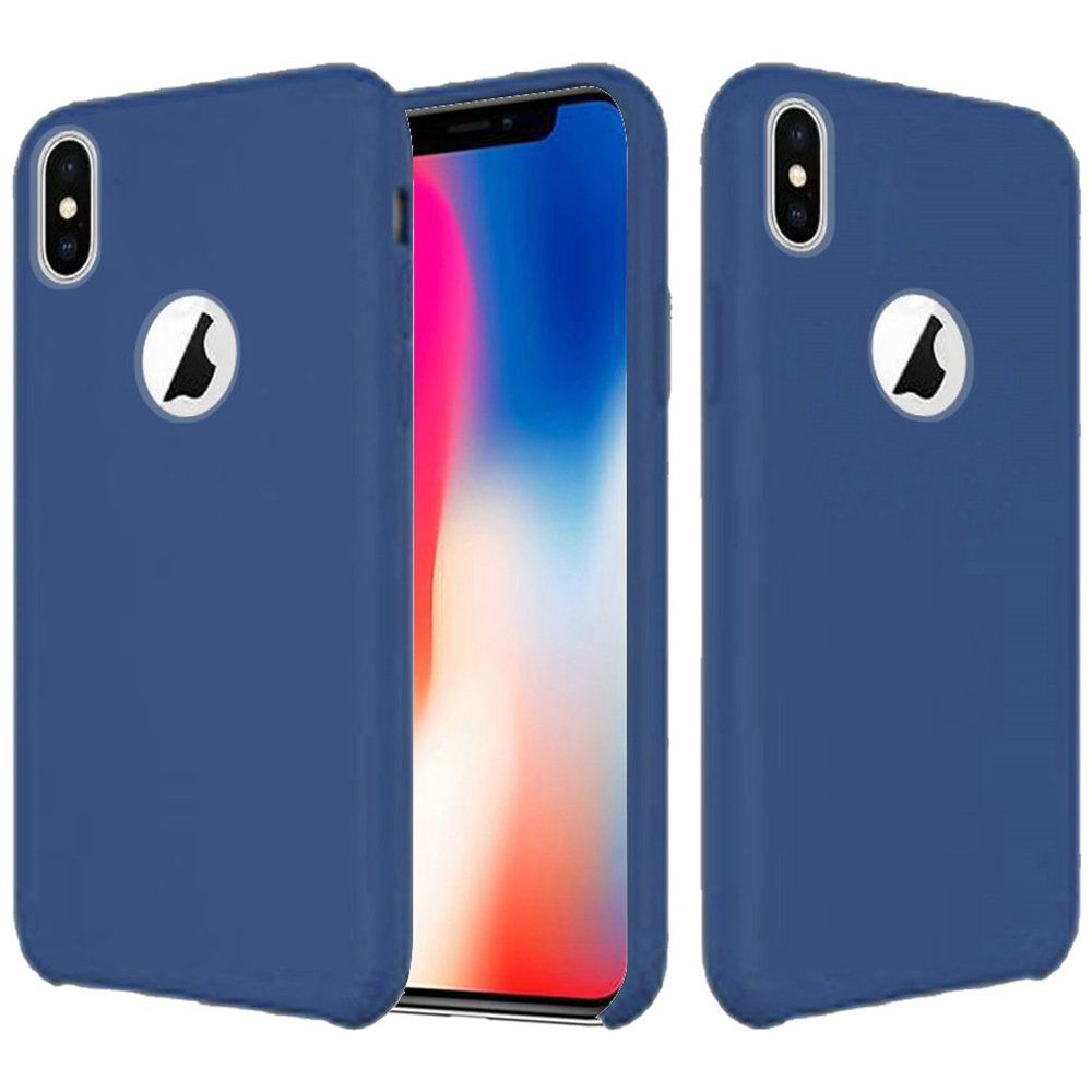 GSA Soft Silicone Simple Made Case For iPhone XS Max (6.5") - Blue Cobalt