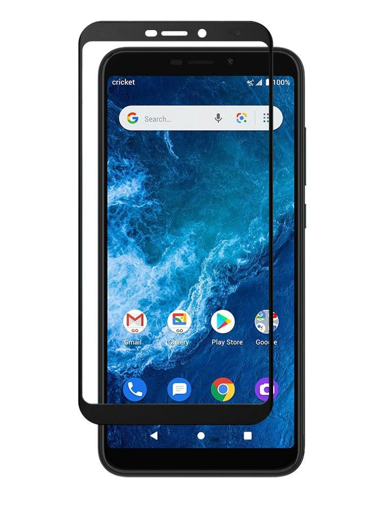 GSA Tempered Glass Screen Protector w/Black Border For Cricket Icon 2