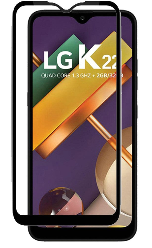 GSA Black Boarder Tempered Glass Screen Protector for LG K22, K32