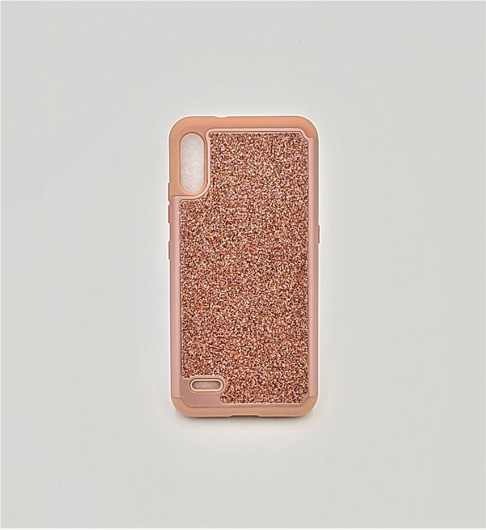 GSA Glitter Bling Hybrid Case for LG K22 & K32 - Rose Gold