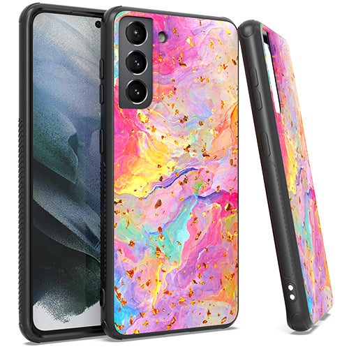 GSA Gold Flake Marble Case for Samsung Galaxy S21 Plus (6.7") Rainbow