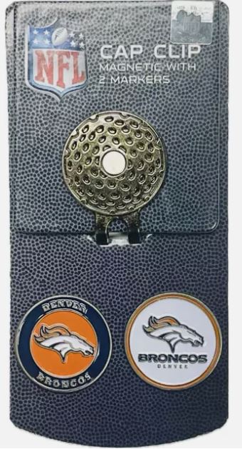 Team Golf NFL Denver Broncos Golf Cap Clip with 2 Magnetic Markers