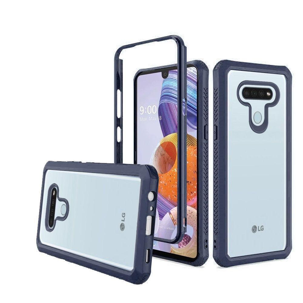 GSA Novel Transparent Clear Shockproof Case For LG Stylo 6 - Navy Blue