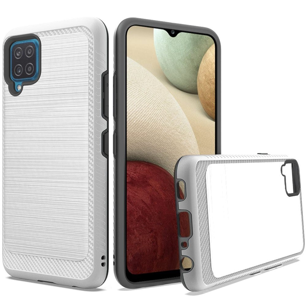 GSA Brushed Case w/Edge Design for Samsung Galaxy A21 - Silver
