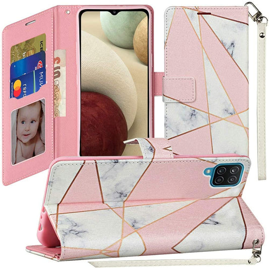 GSA Fashion Flip Wallet Case for Moto G Stylus 2021, XT2115 - Marble