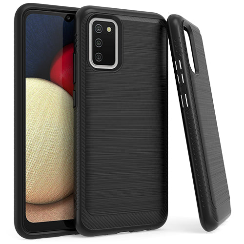 GSA Brushed Case w/Edge Design for Samsung Galaxy A02s - Black