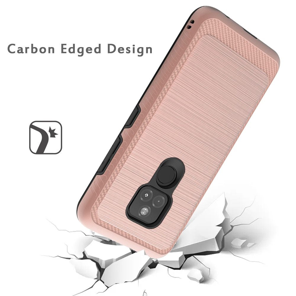 GSA Brushed Case w/Edge for Moto G Play 2021, XT2093 - Rose Gold