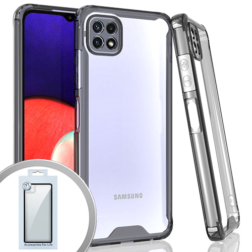 GSA Pro Skin Bumper Case for Samsung Galaxy A22 5g/Boost Celero - Clear/Smoke