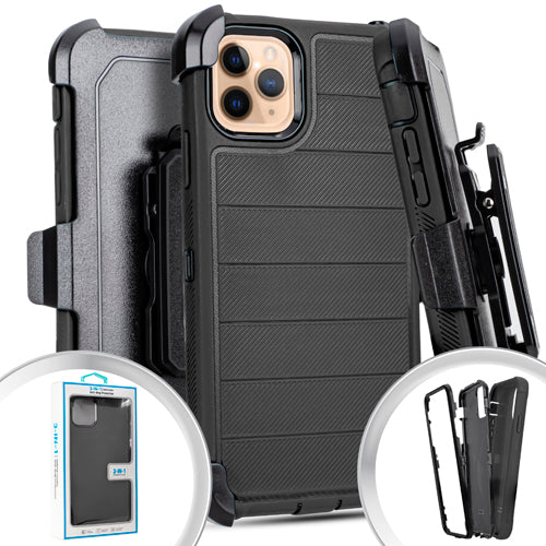 GSA Textured Stripe Holster Case for iPhone 11 Pro Max (6.5") - Black