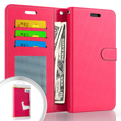 GSA LUX Flip Wallet Case For Motorola Moto G Power 2021, XT2117 Hot Pink