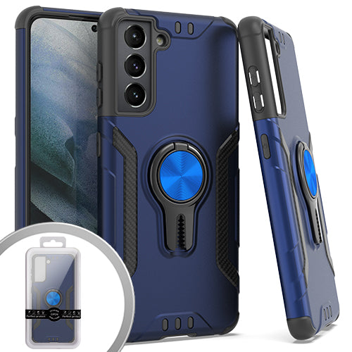 GSA Shockproof Car Mount Case for Samsung Galaxy S21/G991 (6.2") - Navy Blue