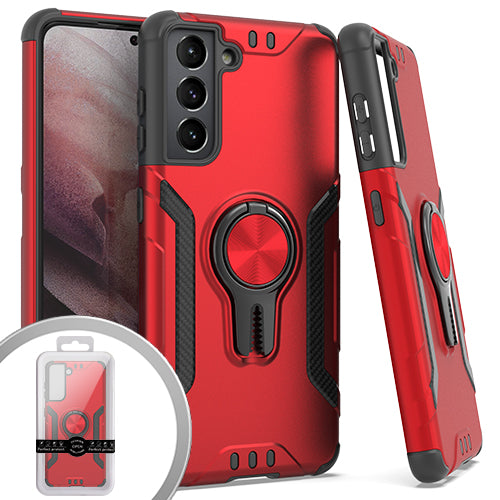 GSA Shockproof Car Mount Case for Samsung Galaxy S21 Plus Red/Black